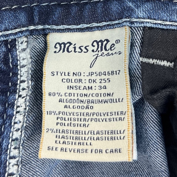 Miss Me Womens 28 X 32 (actual) Jeans Signature Boot Blue Cotton Blend Size 27 - Picture 10 of 12